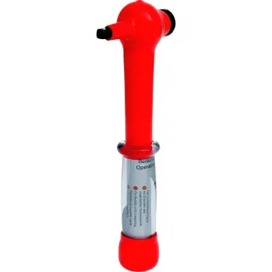 1/4" mini torque wrench with protective insulation and reversible ratchet head, 