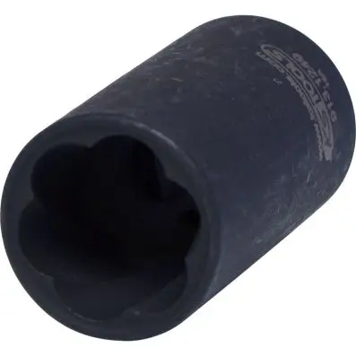 Spiral profile impact socket, 1/2", 19mm , 50mm length 
