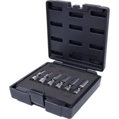 Glowplug socket set, 6 pcs, 3/8", short 