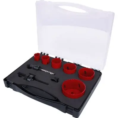 Electrians holesaw set, 8 pcs 