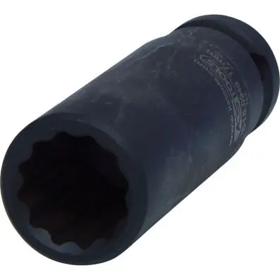 1/2" 12 point impact socket, long, 17 mm 