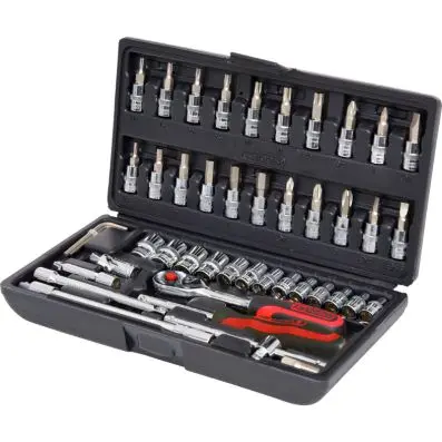 1/4" CHROME+Socket Set, 48 pcs 