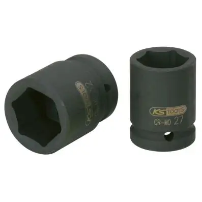 Hexagon impact socket, short, 3/4", 23mm 