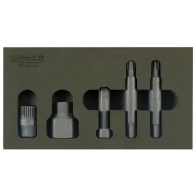 V-ribbed belt pulley tool set, 5 pcs 