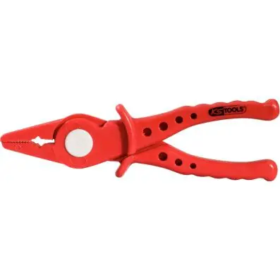 Plastic flat nose pliers with protective insulation, 180mm 