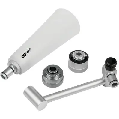 Oil fill funnel set with turnable arm, 4 pcs 