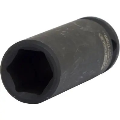 1/2" Hexagon impact socket, deep, 17mm 
