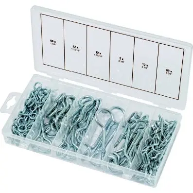 Clip bolts & eyebolts assortment, 151 pc s 