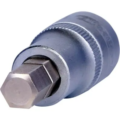 1/2" Bit socket hexagon, short, 3/8" 