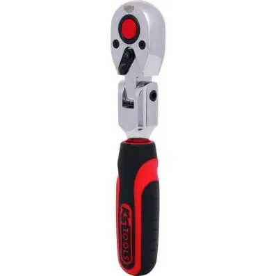 1/4" CHROMEplus Flexibel head reversible ratchet, 72 teeth 