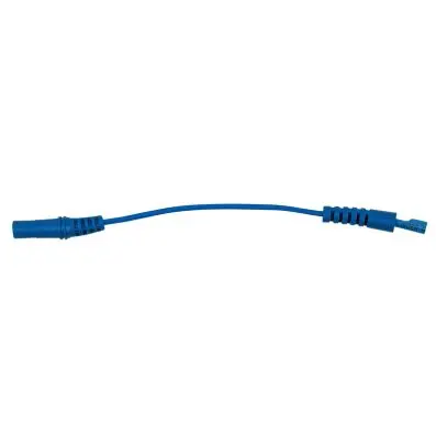 4.0 mm input socket on 4.0 mm test adapt er socket, round (blue) 