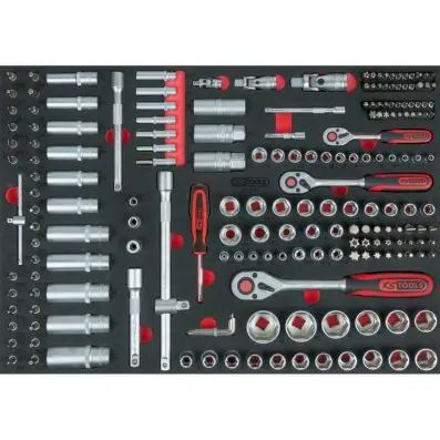 1/4"+3/8"+1/2" socket set, 195 pcs, 1/1 system insert 