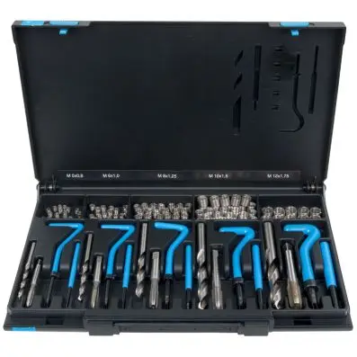 Stainless steel thread repair set M5-M12 , 130 pcs 