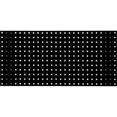 Hole wall panel, black, matt, 1500x450mm 
