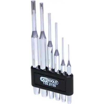Punch set, mirror polished, 6 pcs 