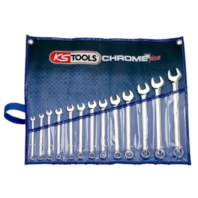 CHROMEplus Combination spanner set, offs et, 13 pcs 