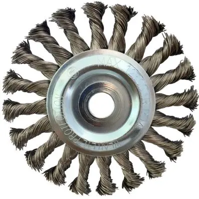 Stainless steel wire circular brush 0,5m m, Ø 125mm 