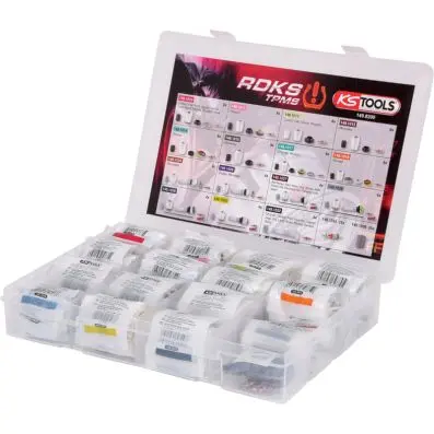 TPMS service product range for tyre pres sure control systems, 142 pcs 