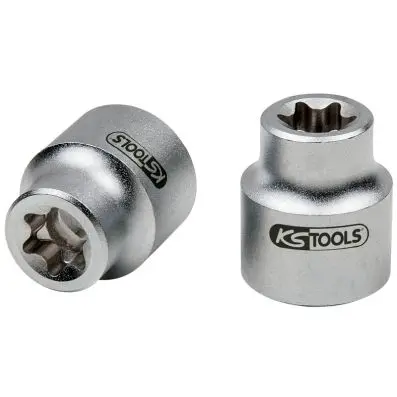 1/2" Torx-E socket for Mercedes, extra-s hort 