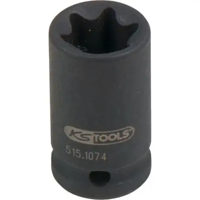 1/4" Torx E impact socket, short, E12 