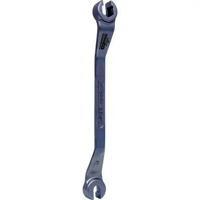 CHROMEplus Open double ring spanner set, offset, 10x11mm 