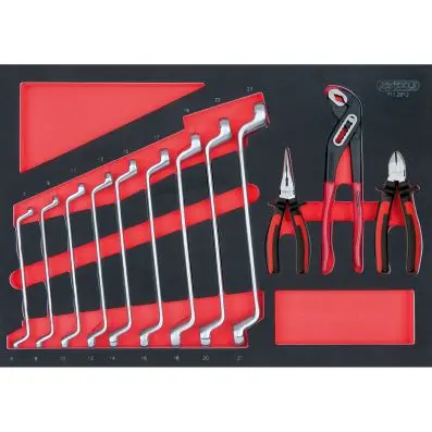 SCS Spanner- and pliers set, 12 pcs, 1/1 system insert 