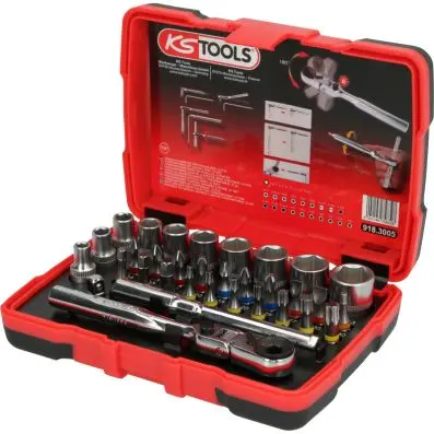 33-piece 1/4" TORSIONpower Bit Socket Bo x 