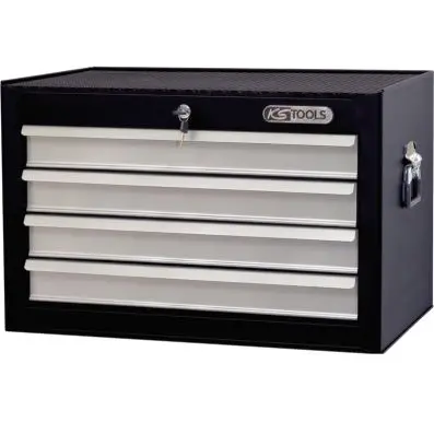 BASICline tool cabinet top chest,with 4 drawers, black/silver 