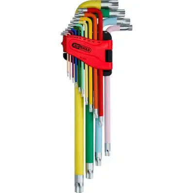 Torx angled key wrench set, extra long, 14 pcs. 