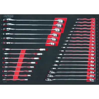 SCS Combination spanners set, 33 pcs, 1/ 1 system insert 