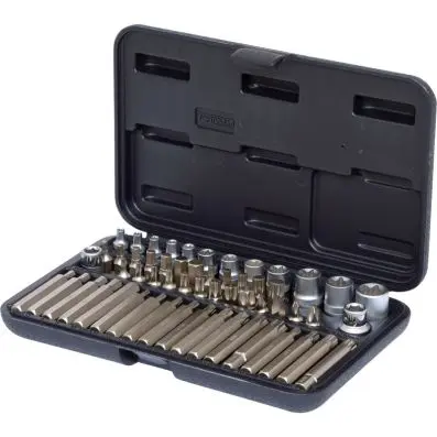 1/4"+3/8"+1/2" Torx Socket and bit set, 57 pcs 