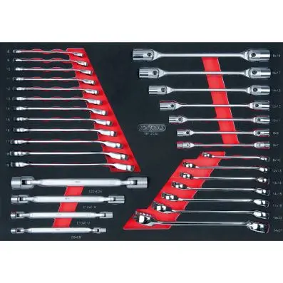 SCS CHROMEplus wrench set, 30 pcs, 1/1 s ystem insert 