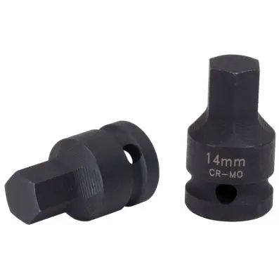Drive shaft bit socket hex, 1/2", 14mm 