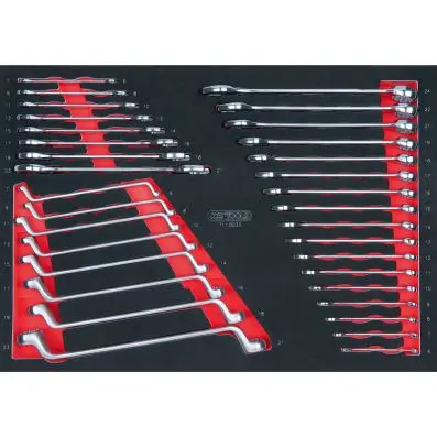 SCS Spanner set, 33 pcs, 1/1 system inse rt 