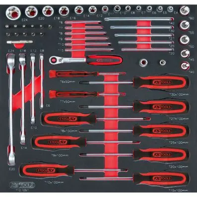 SCS 1/2" Torx socket wrench set, 57 pcs, 2/3 system insert 