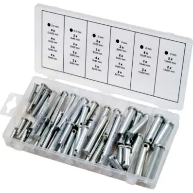 Security bolts assortment, Ø 5-12mm, 21 sizes, 60 pcs 