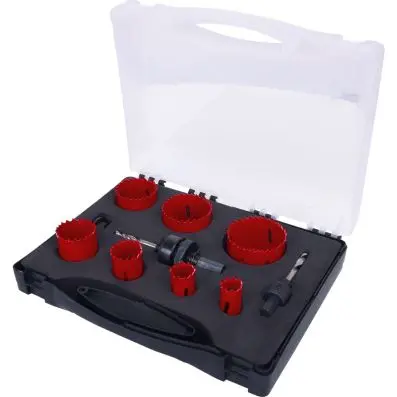 Plumbing holesaw set, 9 pcs 