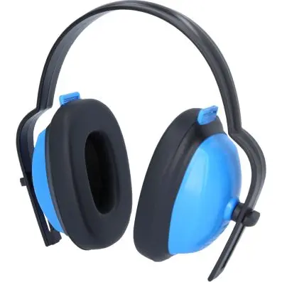 Padded ear defenders with headband - blu e 
