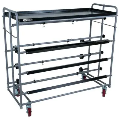 Paper trolley with 3 shelves 