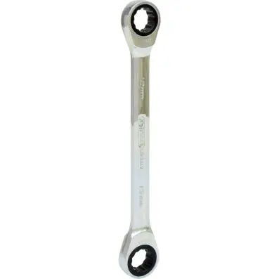 GEARplus Double ring ratchet spanner, 12 x13mm 