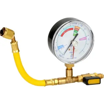 Pressure gauge with shut-off valve 