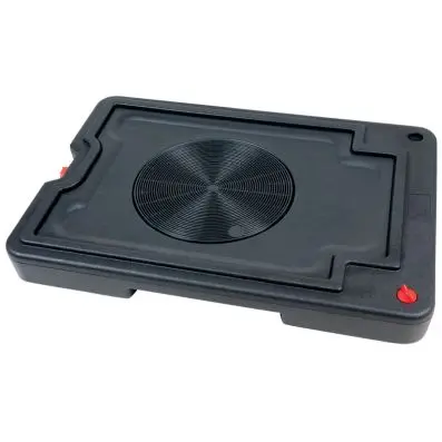 Mobile drain pan, 30 litres, extra flat with castors 