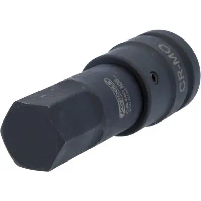 1" Impact bit socket, hexagon, long, 36m m 