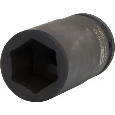 Hexagon impact socket, deep, 3/4", 30mm 