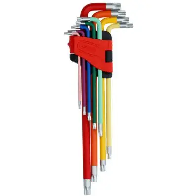 Torx angle key wrench set, 9 pcs. 