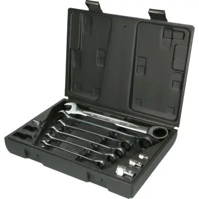 GEARplus Combination ratcheting spanner set, 10 pcs 