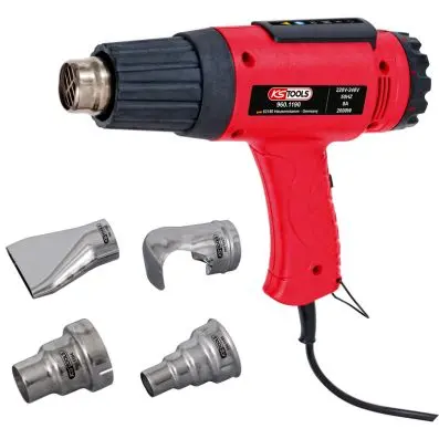 Heat air blow gun set with 4 attachments 