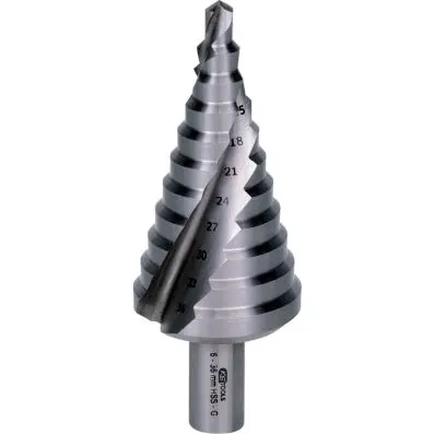 HSS stepped hole cutter, Ø 6-36mm, 11 st eps 