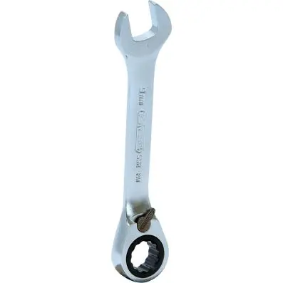GEARplus combination ratcheting spanner, stubby, 9mm 