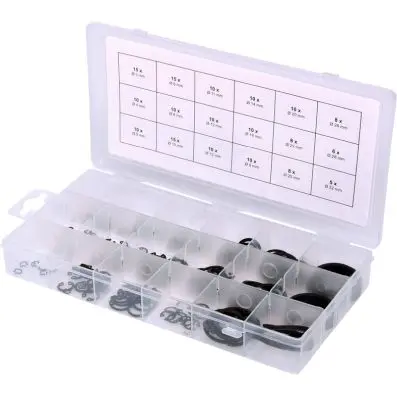 Snap rings assortment, internal, Ø 3-32m m, 180 pcs 